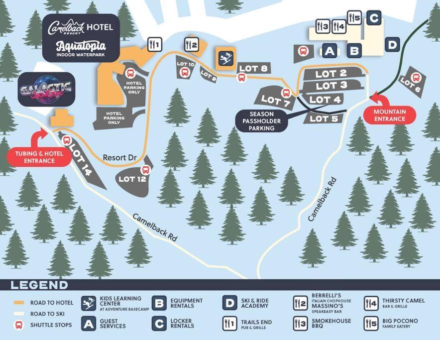 The Outpost Camelback Walk To Ski, Swim, And Fun! * Tannersville